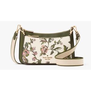 SOLD Kate Spade Duet Floral Crossbody Bag.  2 bags in 1.
Green and Cream color